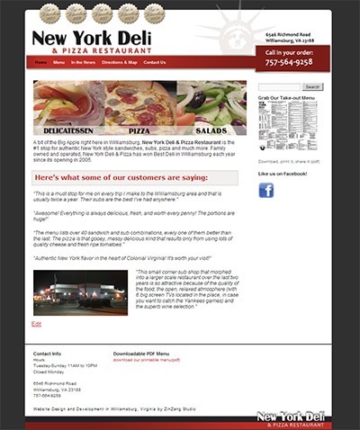 New York Deli updated website