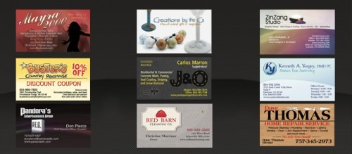 Business Card Special examples